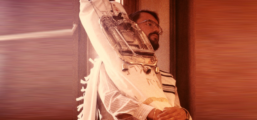 Bernd with Torah scroll